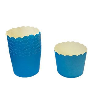 גביעי נייר לקאפקייקס כחול 4.6X6 ס