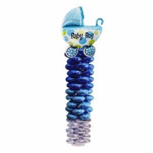 עמוד-בלונים-כחול-ובלון-עגלה