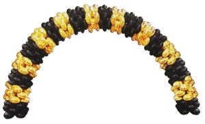 שער-בלונים-שחור-זהב