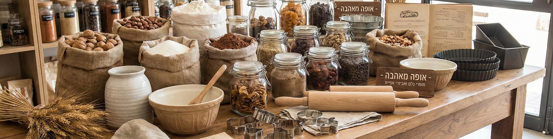 מגוון של חוןמרי גלם לאפייה חנות חומרי גלם לאפייה מקצועית