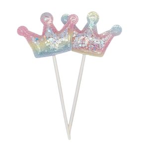 טופר כתר עם כוכבים ורוד ירוק